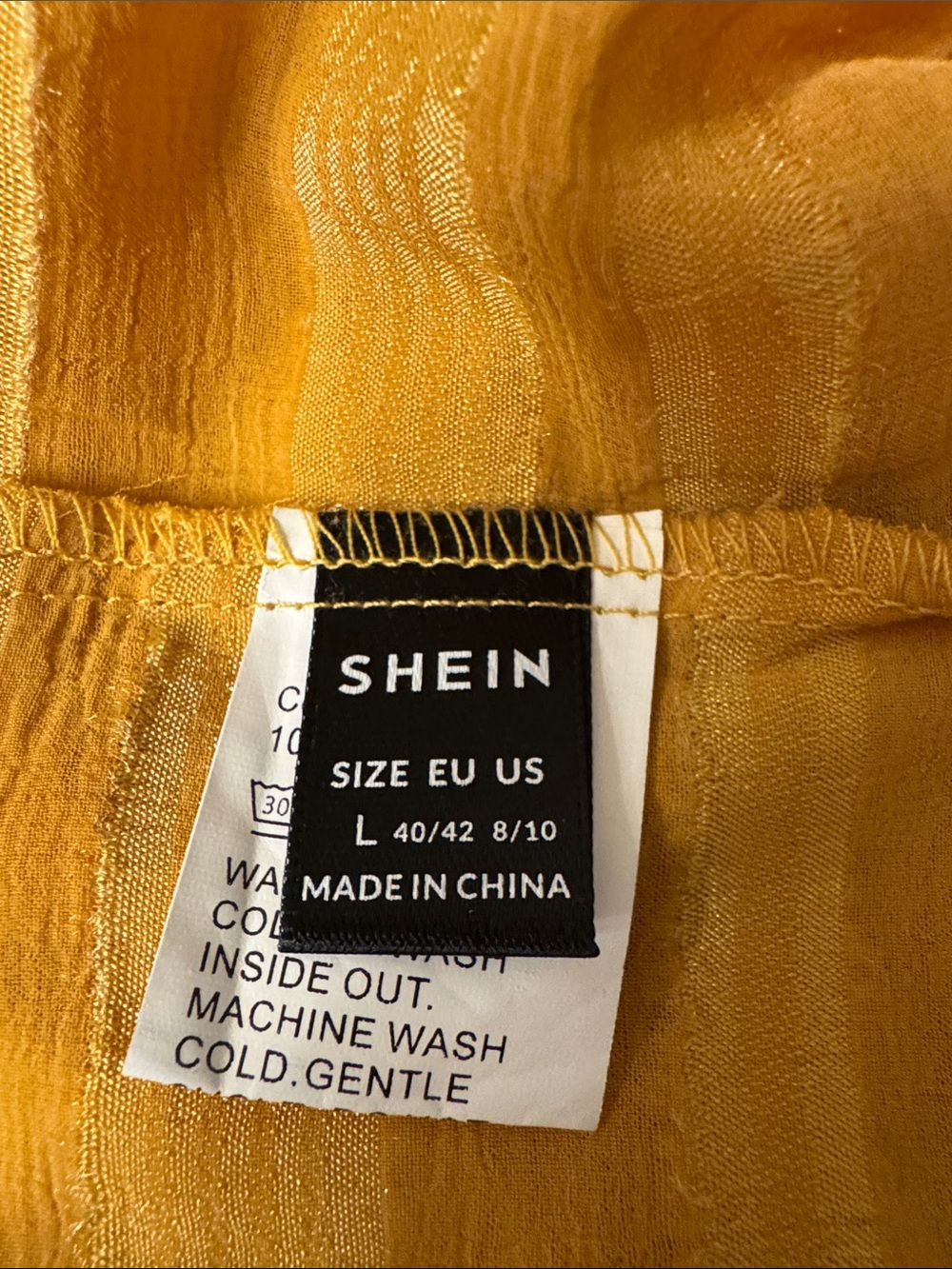 SHEIN gold Textured Halter top - Picture 3 of 3